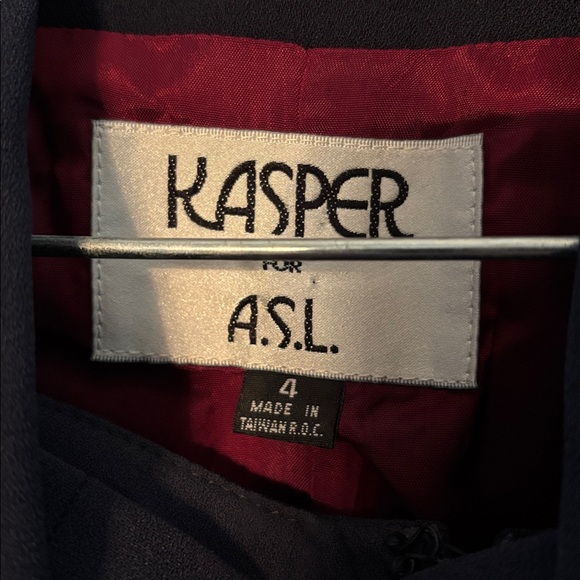 Kasper Navy Blue Skirt & Blazer Set - Picture 2 of 10